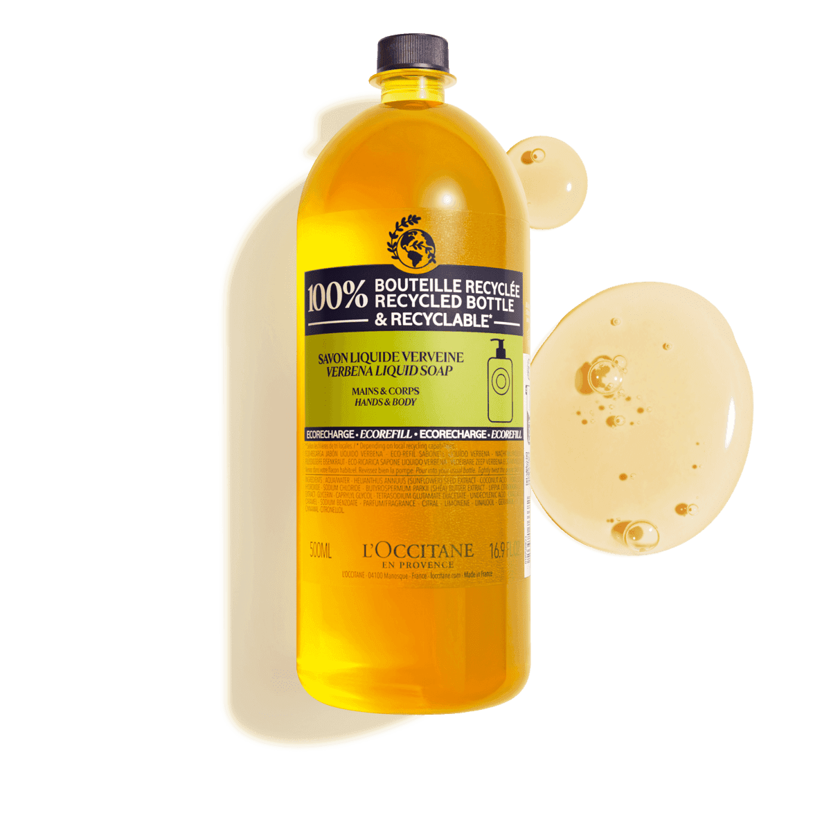 Eco recarga Jabón Líquido de Manos y Cuerpo Karité Verbena - L'Occitane Panama