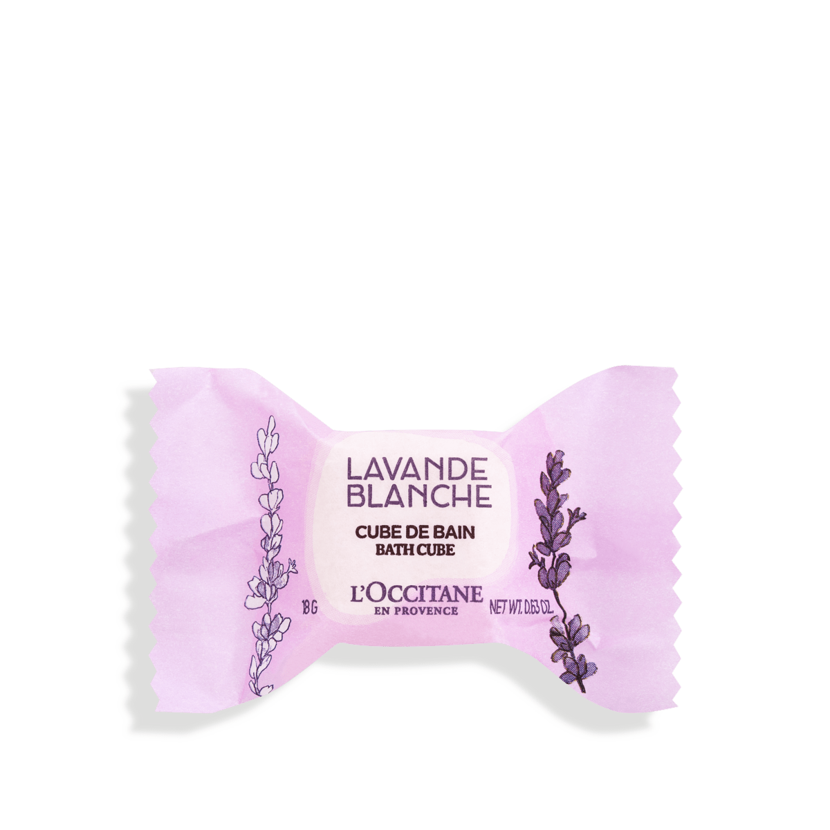 White Lavender Bath Cube Normal BLOC40287