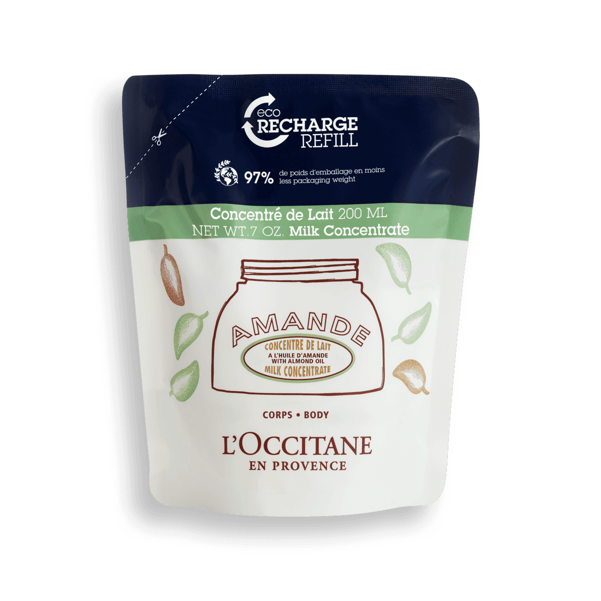 Ecorrecarga Concentrado de Leche Almendra 200ml - L'Occitane Panama