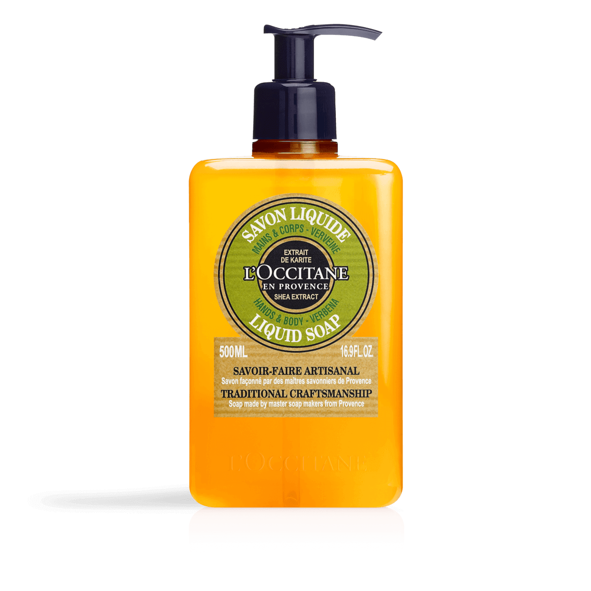 Jabón líquido Karité Verbena, manos y cuerpo - L'Occitane Panama