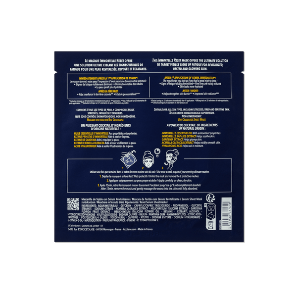 Mascarilla Facial Nocturna Immortelle Reset Normal L'Occitane 